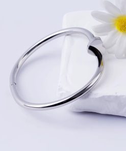 41138 - Pulsera acero plateada clavo corazon
