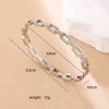 41143 - Pulsera acero plateada cadena