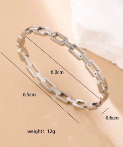 41143 - Pulsera acero plateada cadena