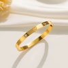 41147 - Pulsera acero dorada corazon con cristal