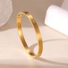 41153 - Pulsera acero dorada corazon con cristal interno