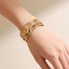 41160 - Pulsera acero dorada multi fruta