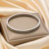 41161 - Pulsera acero plateada flor con cristal
