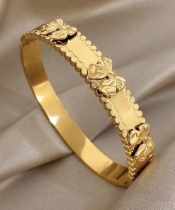 41170 - Pulsera acero dorada multi lazo