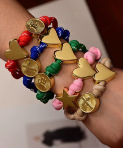 21175 - Pulsera cordon corazon FE colores