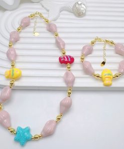 21172 - Set Collar y pulsera chicle