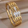 41198 - Pulsera acero dorado multi ovalos