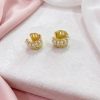 80502 - Earcuff dorado multi perlas