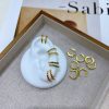 80505 - Earcuff dorado con cristales