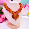 21179 - Collar armado corazon marron