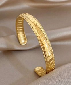 41205 - Pulsera acero dorado escamas