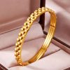 41223 - Pulsera acero dorado con ondas