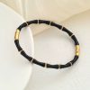 41196-2 Pulsera acero bambu negro
