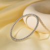 41019-1 Pulsera acero plateado multi bolitas