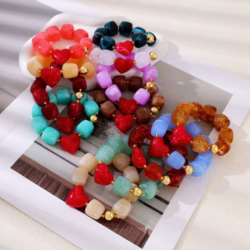 41233-1 Pulsera chicle con corazon lila - Imagen 3