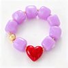41233-1 Pulsera chicle con corazon lila