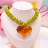 21183 - Collar armado donas corazon marmoleado