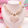 21184 - Collar armado donas corazon blanco